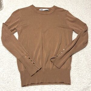 Zara lightweight crew neck sweater top